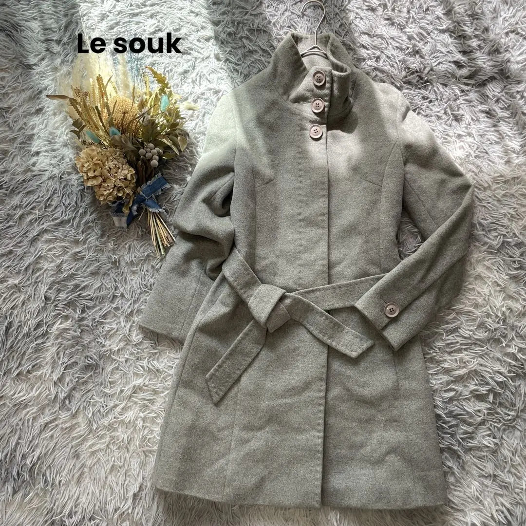 Rusuk [36] Angola wool stand collar coat beautiful outerwear