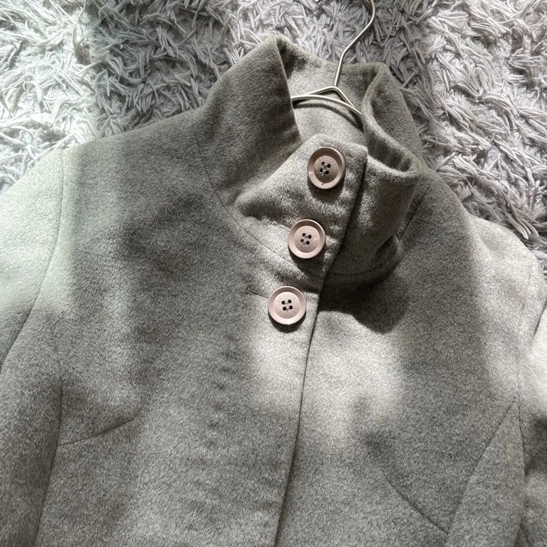 Rusuk [36] Angola wool stand collar coat beautiful outerwear