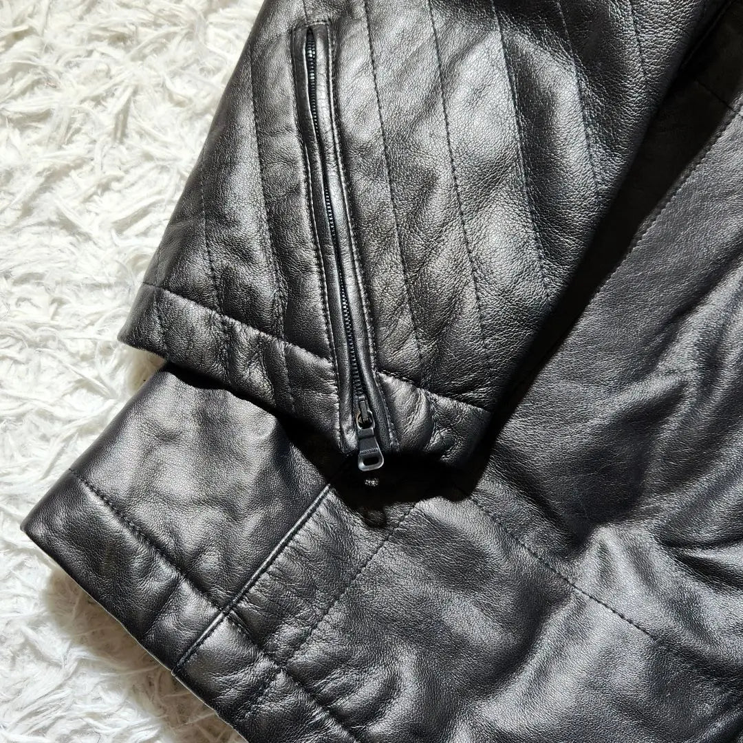 Superb condition ✨️ Hugo Boss Leather Jacket Quilted Padded Lamb Leather