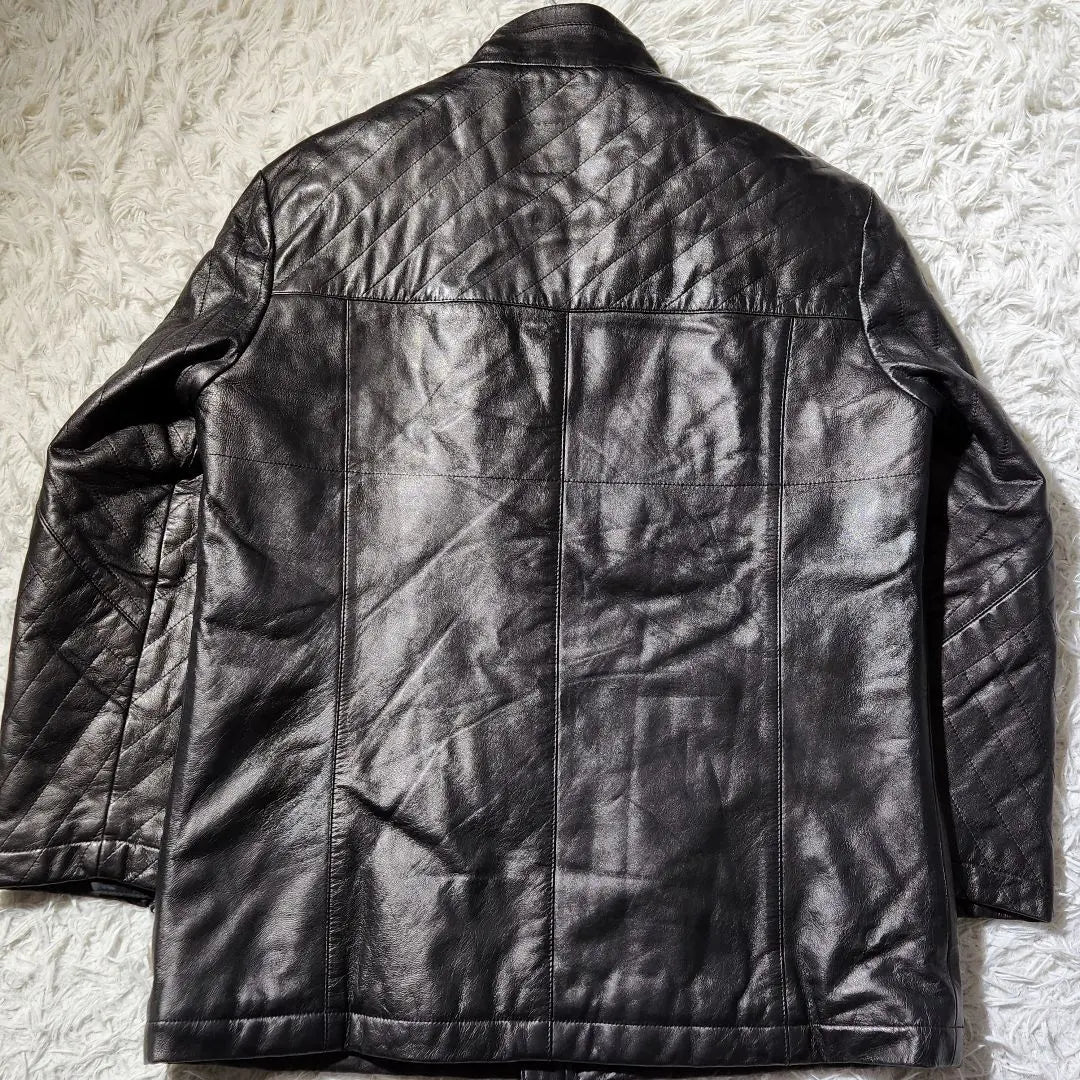 Superb condition ✨️ Hugo Boss Leather Jacket Quilted Padded Lamb Leather