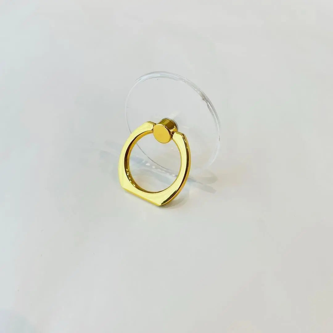 Smartphone ring bunker ring clear gold round Korean transparent cute thin