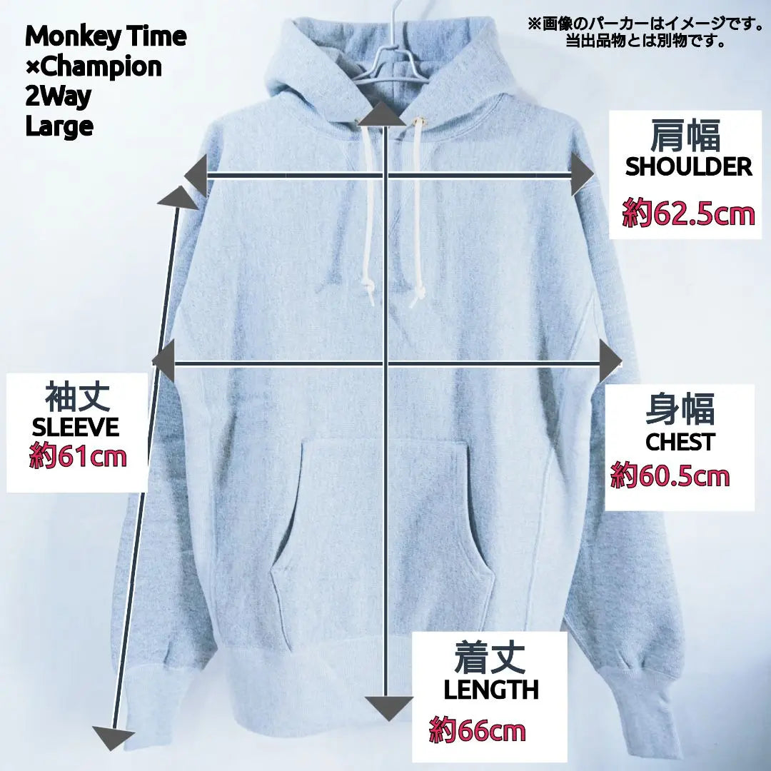 ■Monkey Time x Champion Reverse Weave 2-Way Crew Neck Cardigan