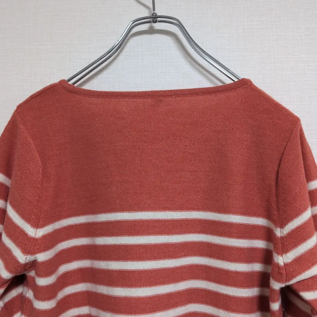 M.M.O. Knit Long Sleeve Border Rib Sleeve Crew Neck [M size] | M.M.O.　ニット　長袖　ボーダー　リブ袖　クルーネック【Mサイズ】