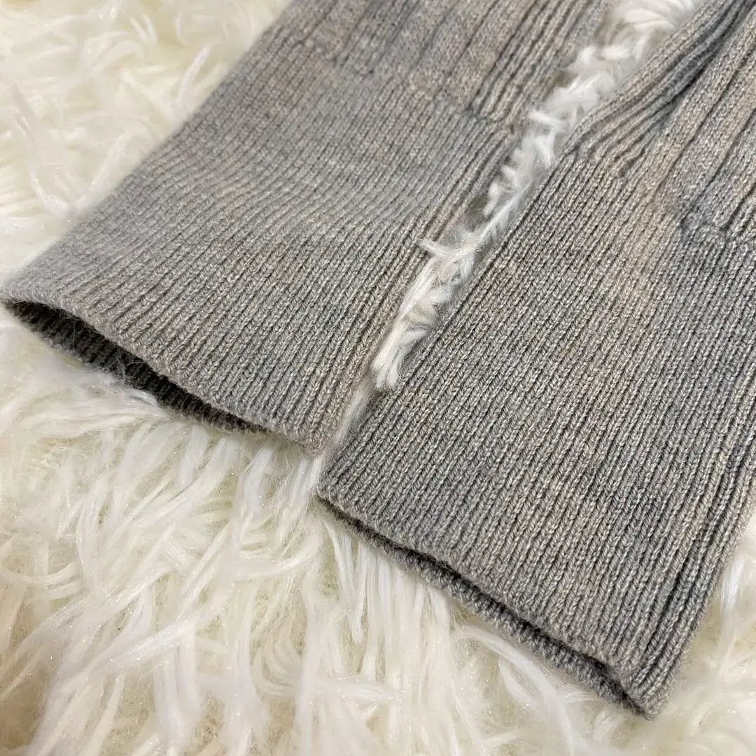 ◇ Banana Public Long Sleeve Rib Knit Sweater (XXS) Gray