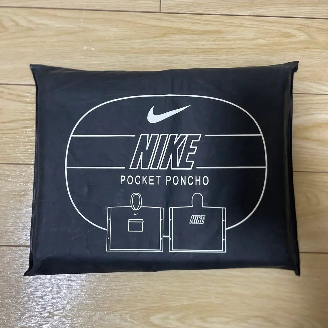 Chubasquero NIKE AGC de los años 00, poncho de bolsillo negro Kappa descontinuado | 00s NIKE AGC レインコート ブラック ポケットポンチョ カッパ 廃盤