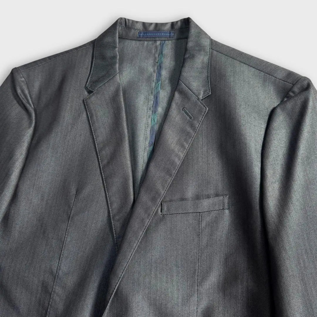 Chaqueta vaquera entallada Takakyu gris sin usar para hombre talla L