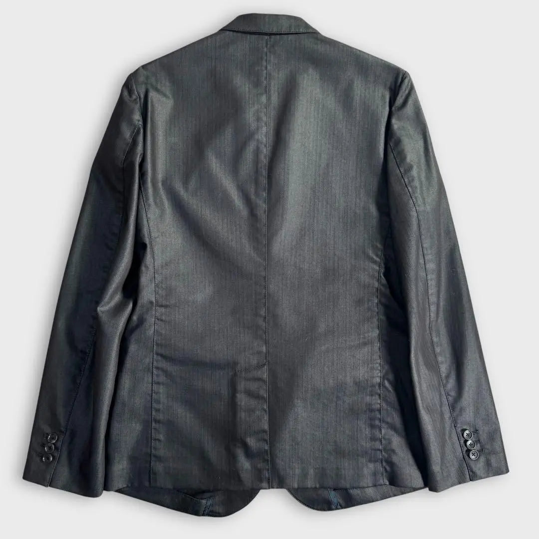 Chaqueta vaquera entallada Takakyu gris sin usar para hombre talla L