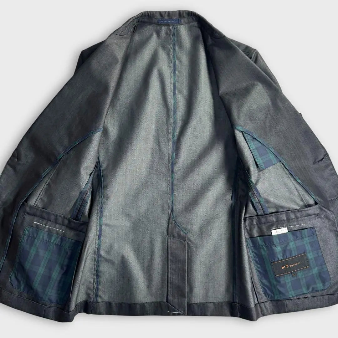 Chaqueta vaquera entallada Takakyu gris sin usar para hombre talla L