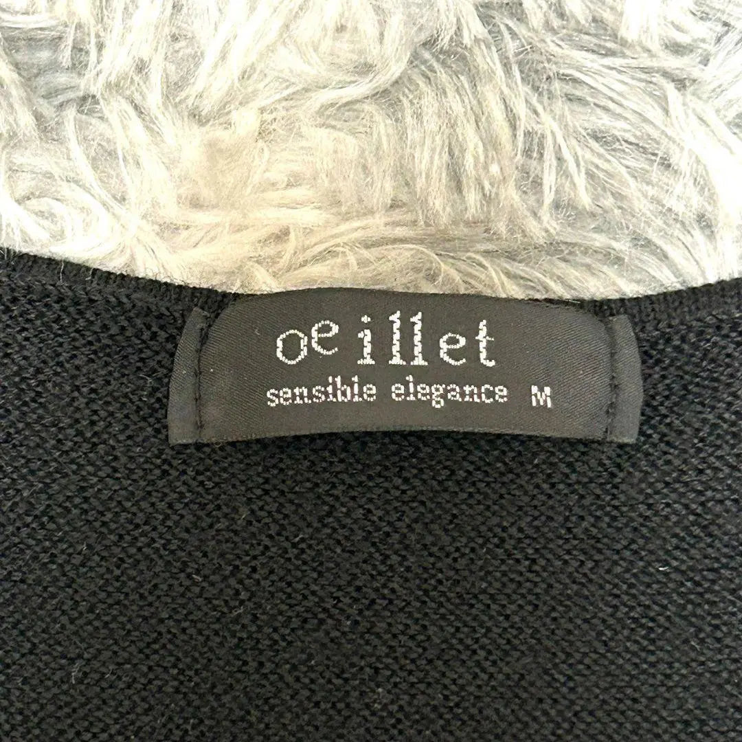 [oeillet] Tank top with lace, size M, black