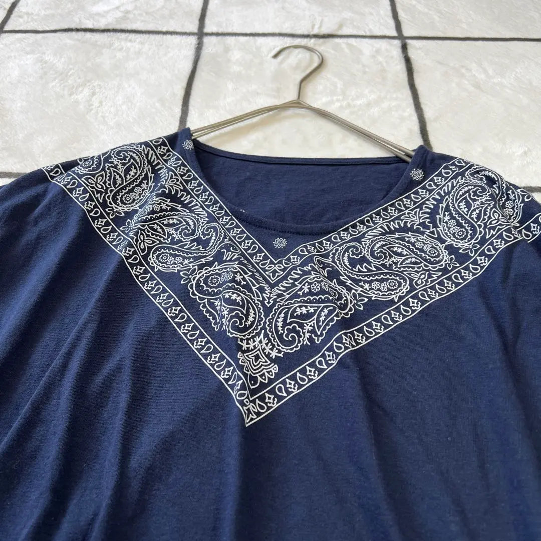 [moca] Blouse T-shirt for women, navy, simple, beautiful condition, Korea