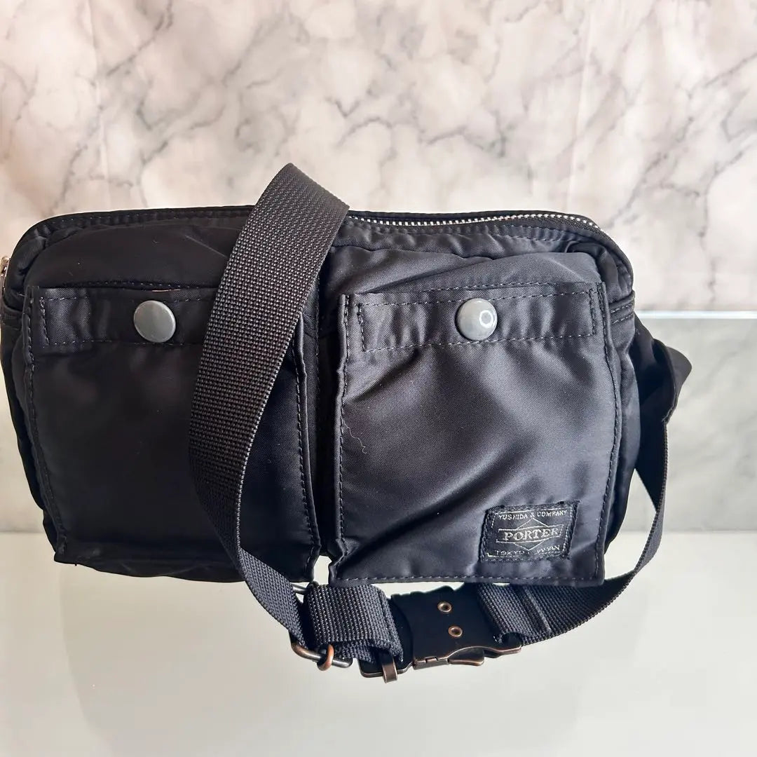 [Good condition] Porter Tanker Waistback Bodyback Black