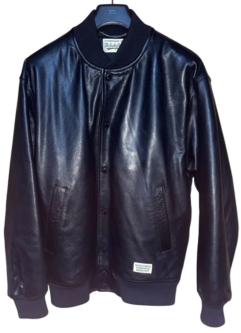 WACKO MARIA LEATHER VARSITY JACKET 22FW