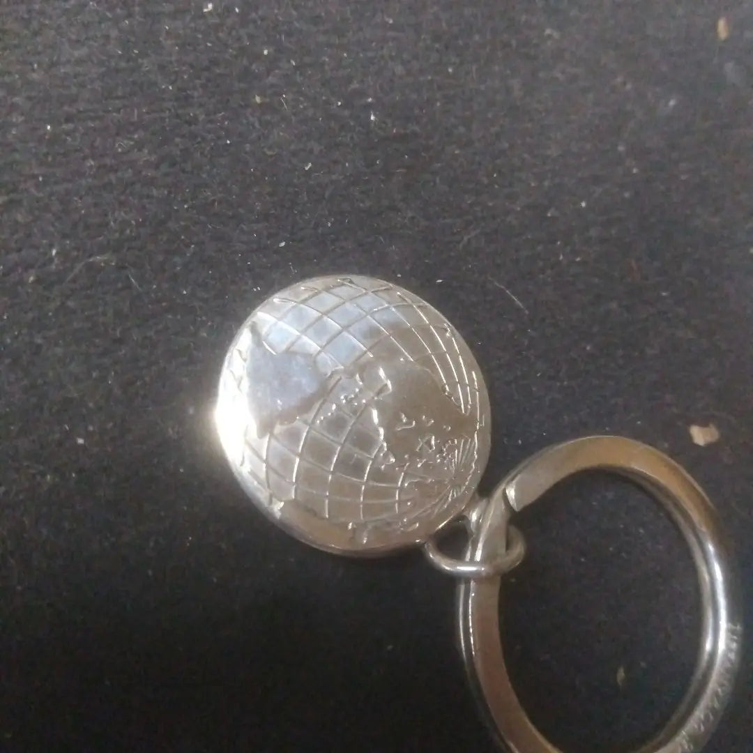 Tiffany America/Earth Silver Keychain [Relatively beautiful condition, rare? 】