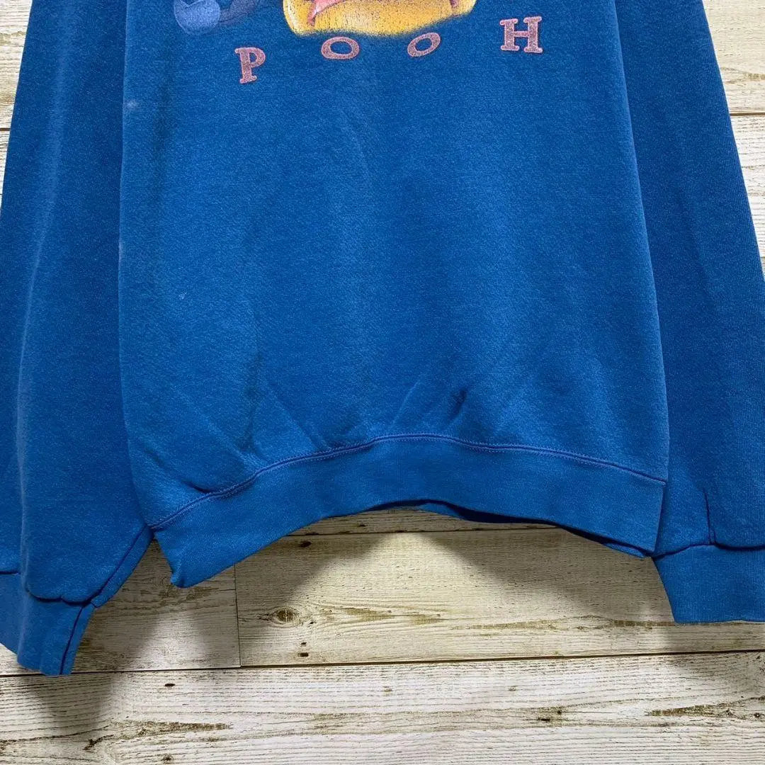 [w59] Sudadera de cuello redondo y manga larga con etiqueta antigua de Winnie the Pooh de Disney de los años 90 de EE. UU.