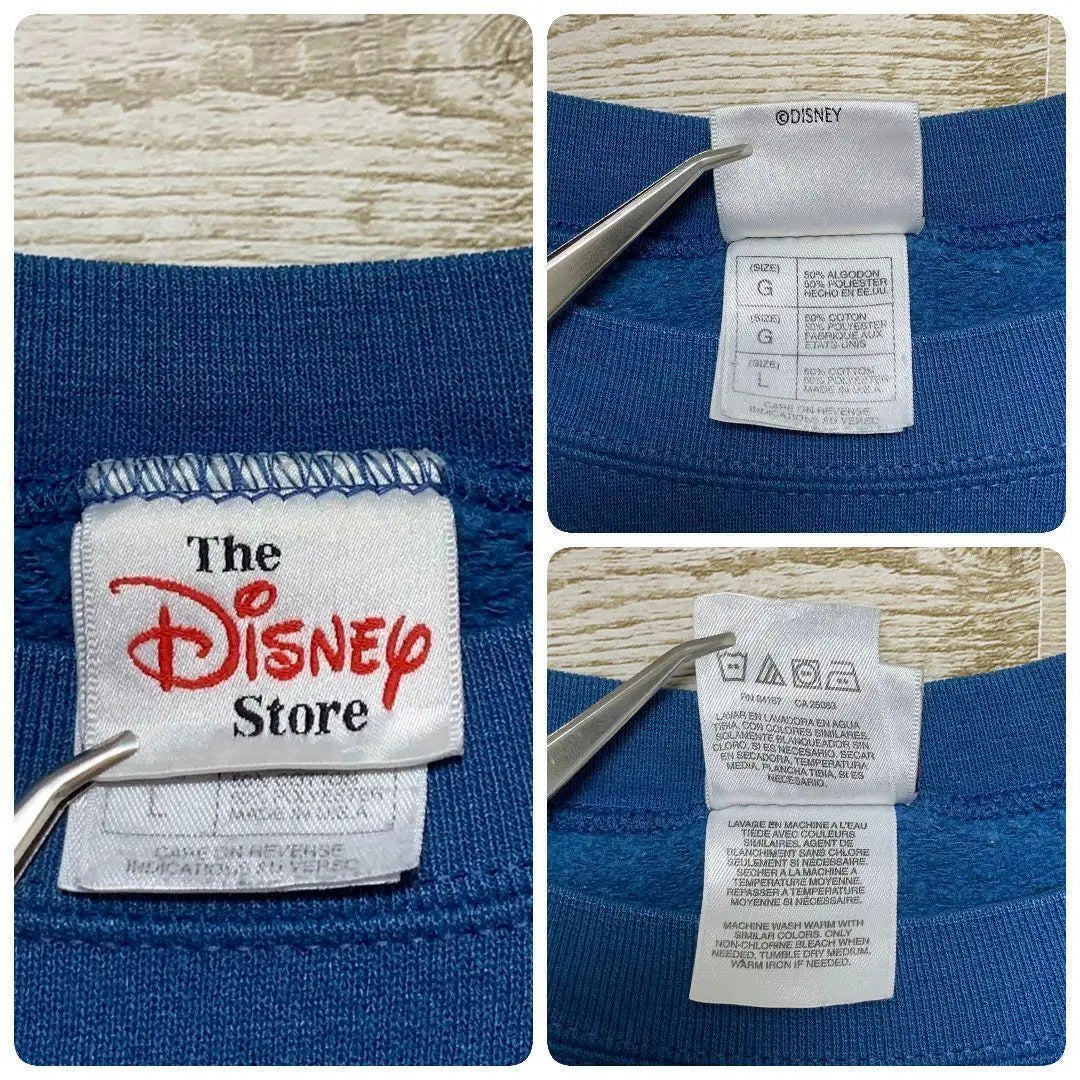 [w59] USA vintage Disney 90s old tag Winnie the Pooh round neck sweatshirt long sleeves