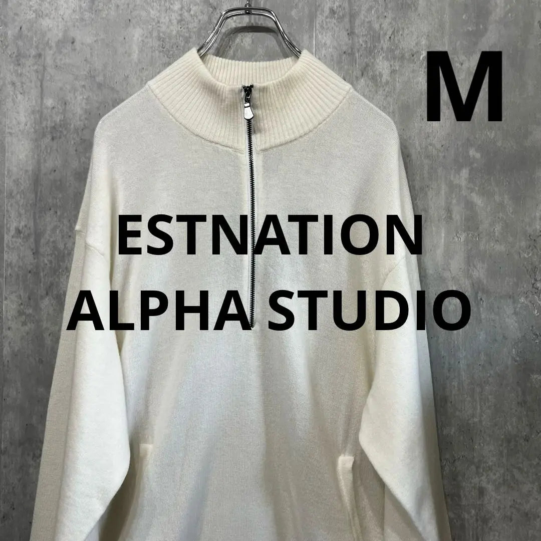 [New, regular price: 40,000 yen] ESTNATION ALPHA STUDIO High-neck knit M