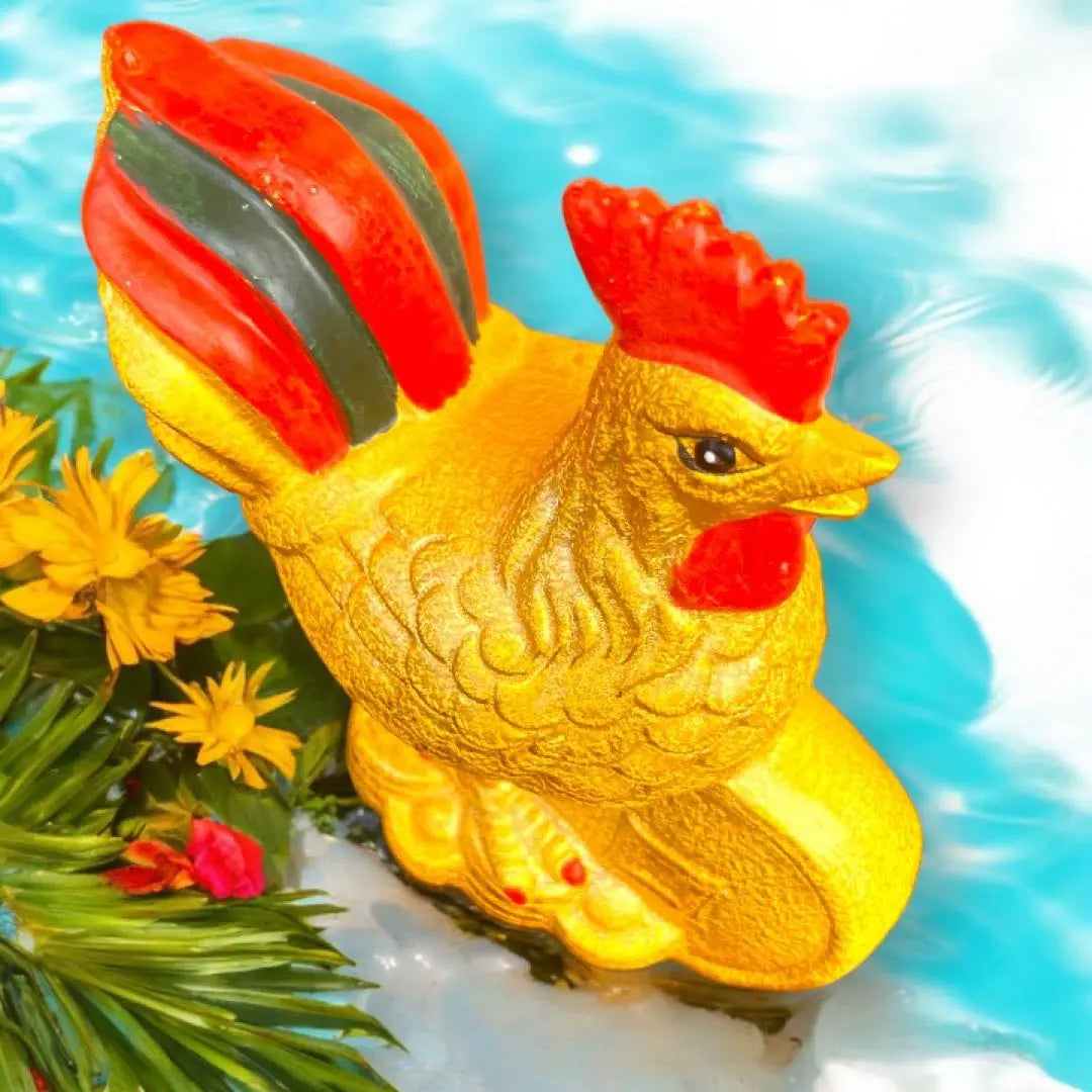 Ceramic Chicken Lucky Goods Arita-yaki Ornament Interior God's Use of God's Heavenly Gold Chicken Lucky Goods