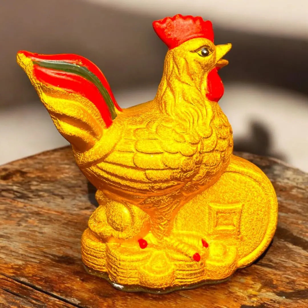 Ceramic Chicken Lucky Goods Arita-yaki Ornament Interior God's Use of God's Heavenly Gold Chicken Lucky Goods