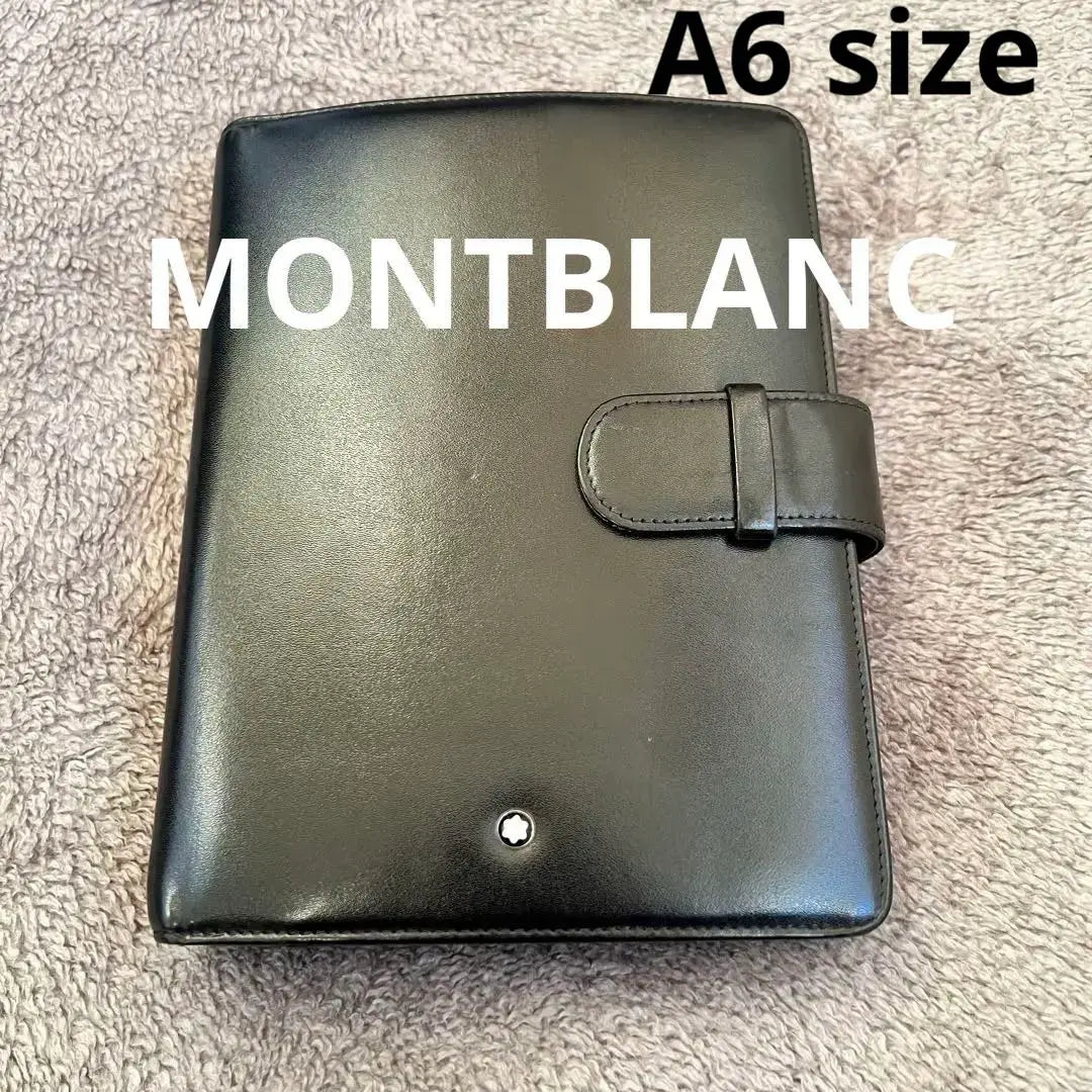 Agenda Montblanc A6 de piel negra, en muy buen estado y poco común