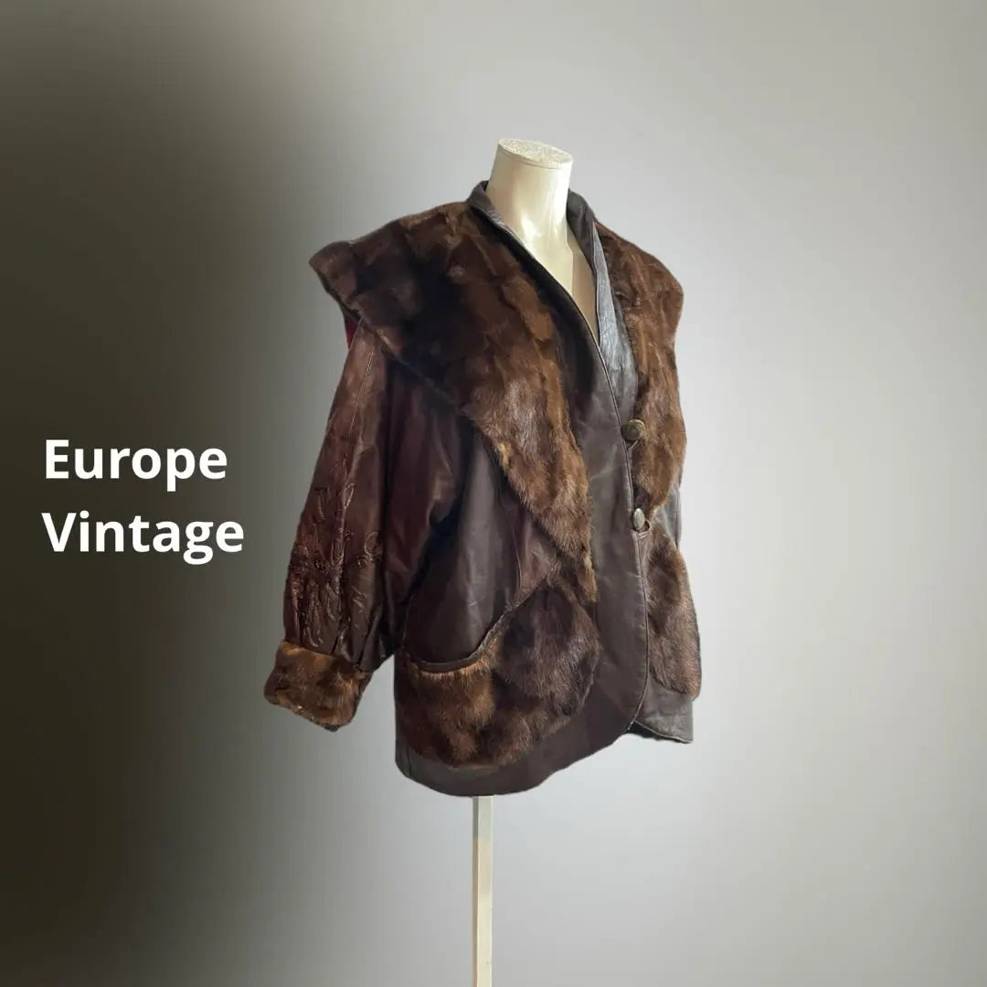 80s 90s leather jacket fur jacket European european E613 | 80s 90s レザージャケット ファージャケット ヨーロッパ ユーロ E613