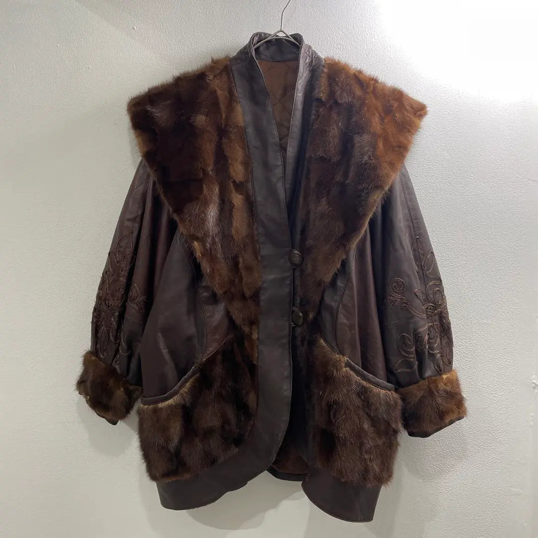 80s 90s leather jacket fur jacket European european E613 | 80s 90s レザージャケット ファージャケット ヨーロッパ ユーロ E613