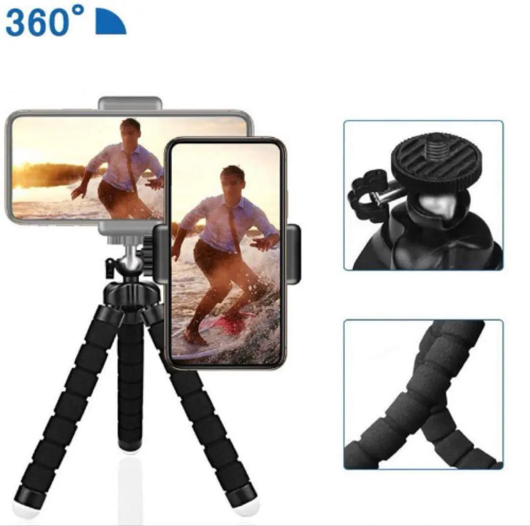 Smartphone, tripod, octopus foot stand, photography stand, shutter button, Bluetooth