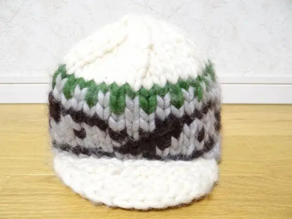 Gorro de punto trenzado de fabricación japonesa, hecho a mano, 100 % lana