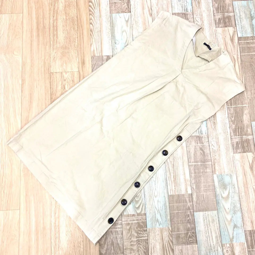 Vestido largo con chaleco Ranan M Beige