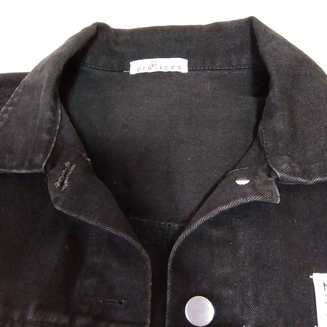 Chaqueta vaquera negra de praliné talla única