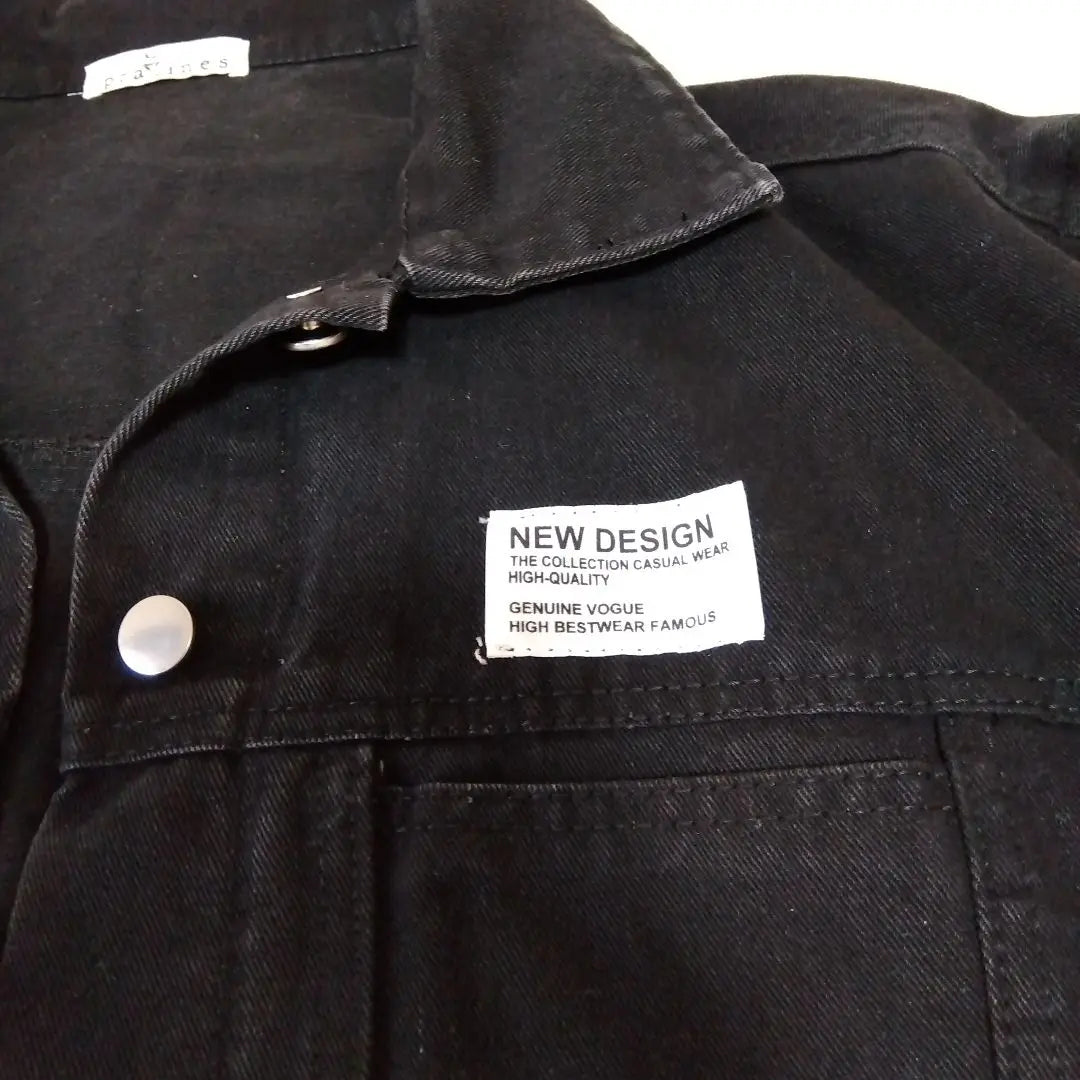 Chaqueta vaquera negra de praliné talla única