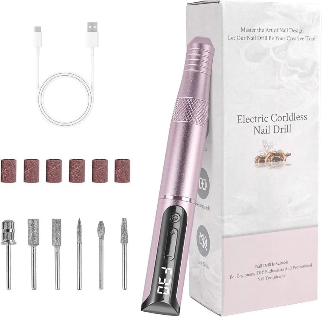 Electric Nail Machine 6 Bits Cordless Gel Nail Manicure