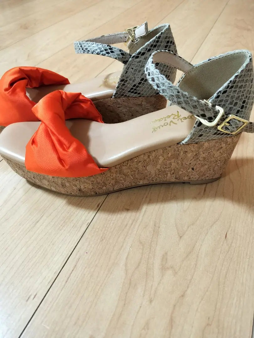 [Unused, in good condition★] Women's wedge sandals, L size