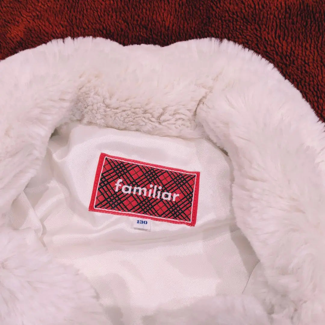 ✨Beautiful condition✨familiar fur coat 130 size white