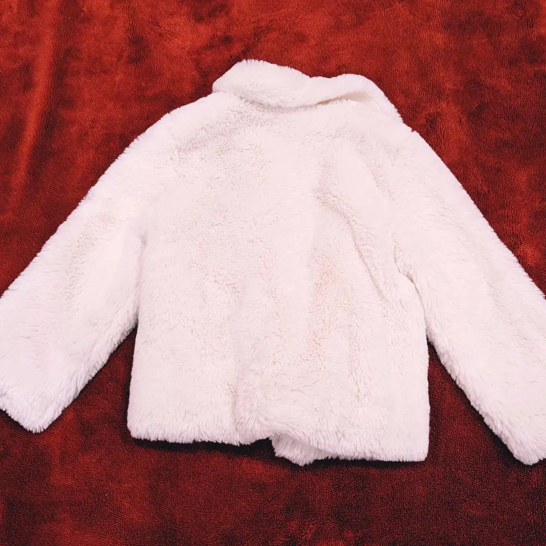 ✨Beautiful condition✨familiar fur coat 130 size white