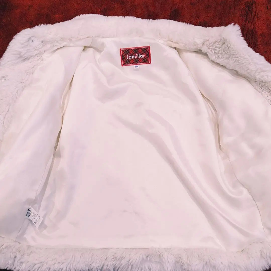 ✨Beautiful condition✨familiar fur coat 130 size white