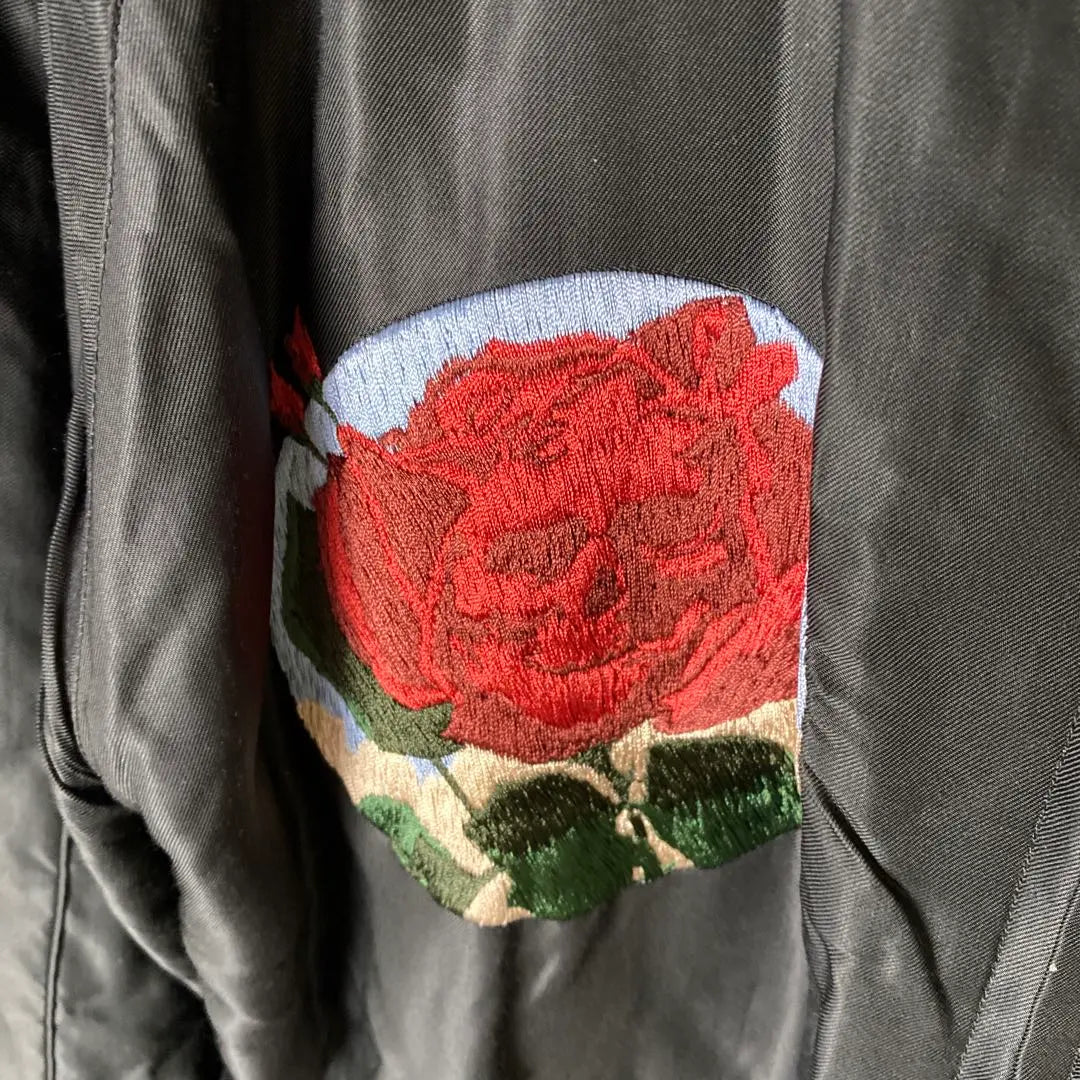 [Super Rare] Oriental Embroidered Rose Skull Stanley Mouse