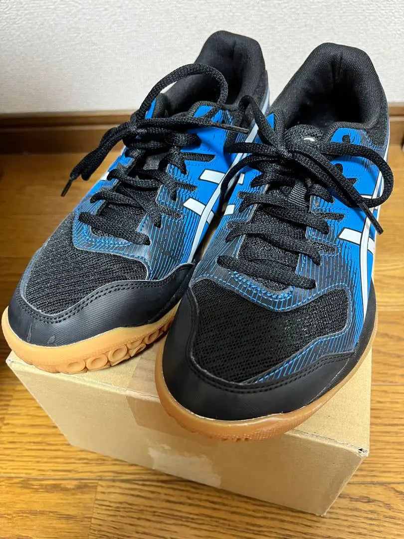 Asics Volleyball Shoes Blue/Black 23.5cm + Bonus