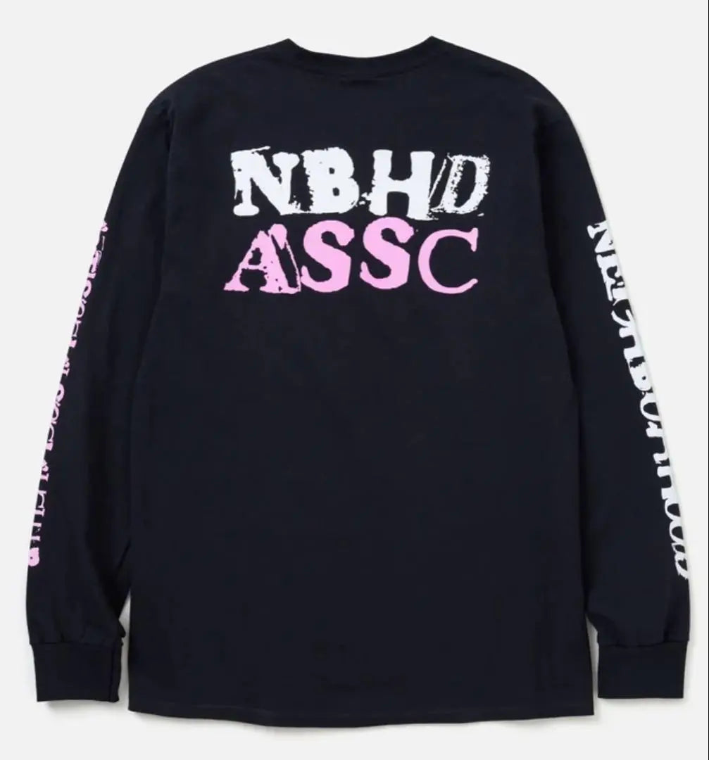 NEIGHBORHOOD ASSC collaboration long sleeve T-shirt black