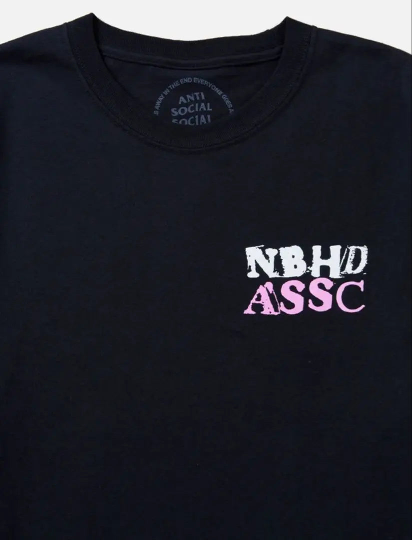 NEIGHBORHOOD ASSC collaboration long sleeve T-shirt black