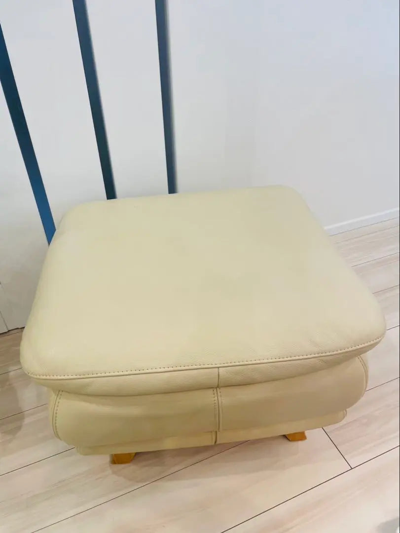 [Luxury] IDC Otsuka Furniture Leather Full Leather Ottoman Austin