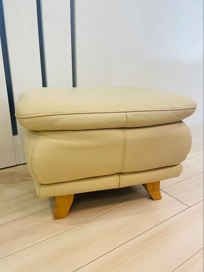 [Luxury] IDC Otsuka Furniture Leather Full Leather Ottoman Austin