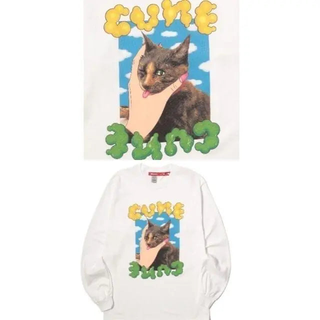 Cat's eyes rabbit new cune long t-shirt long t-shirt cune XL