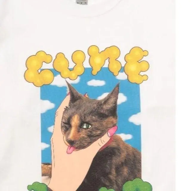 Cat's eyes rabbit new cune long t-shirt long t-shirt cune XL