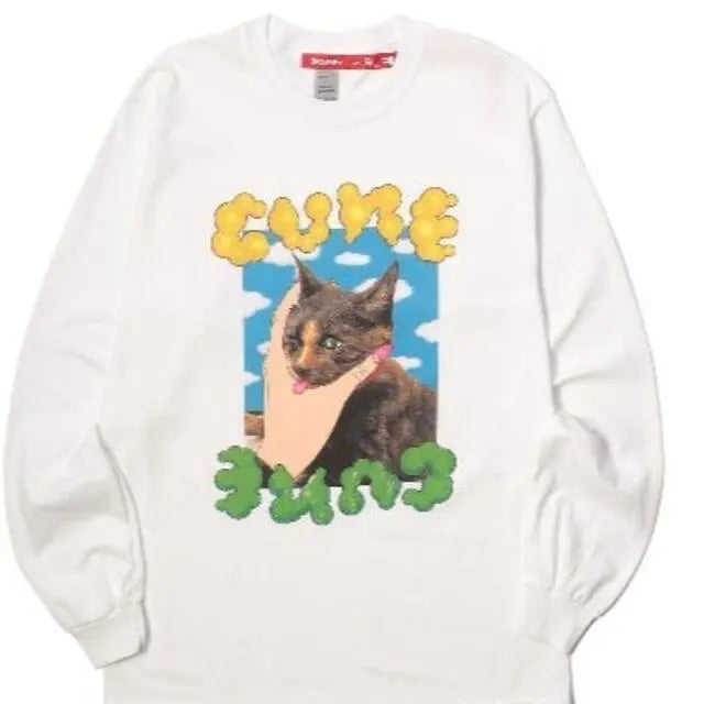 Cat's eyes rabbit new cune long t-shirt long t-shirt cune XL