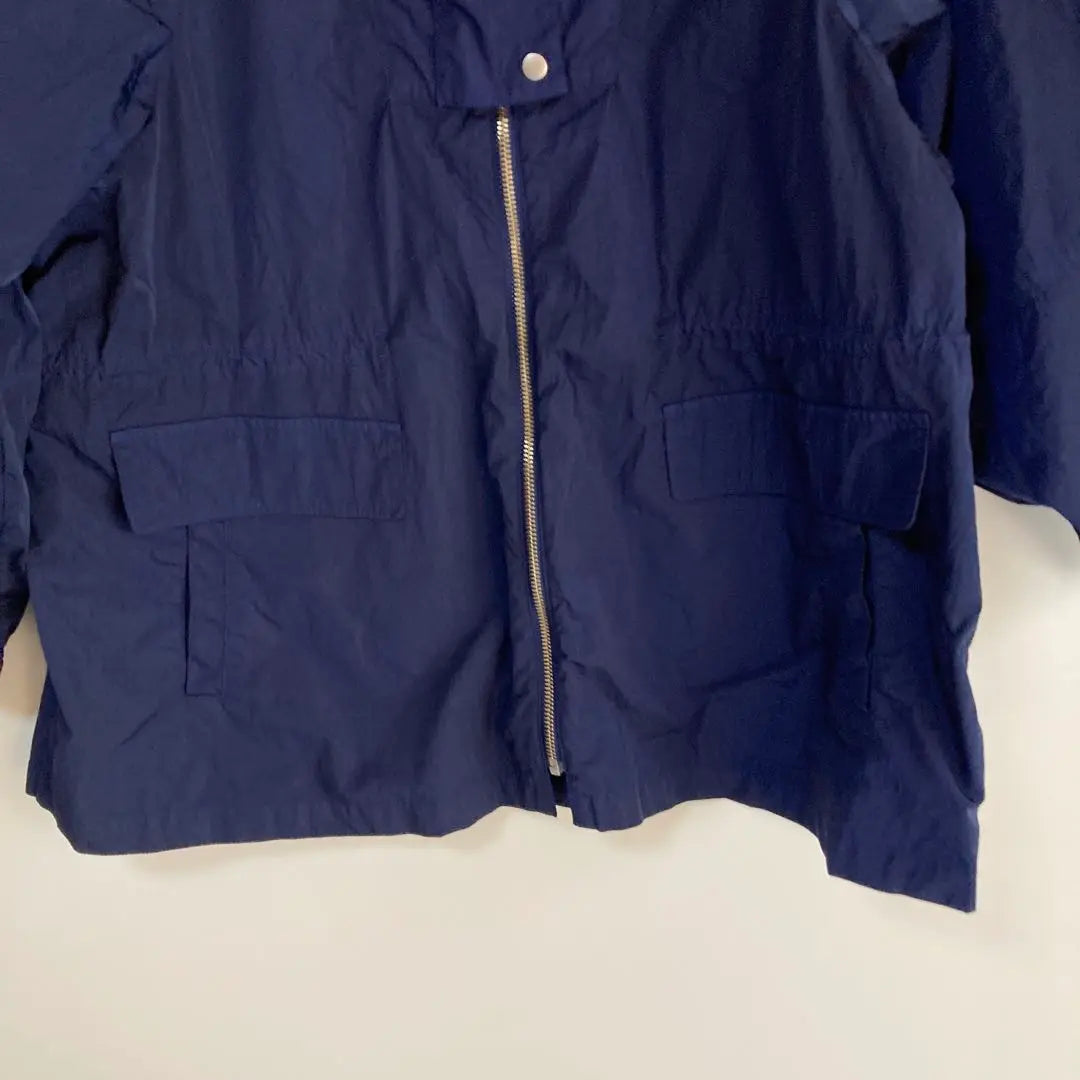 Untitled Navy Rainwear Front Zipper