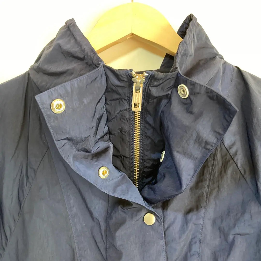 Untitled Navy Rainwear Front Zipper