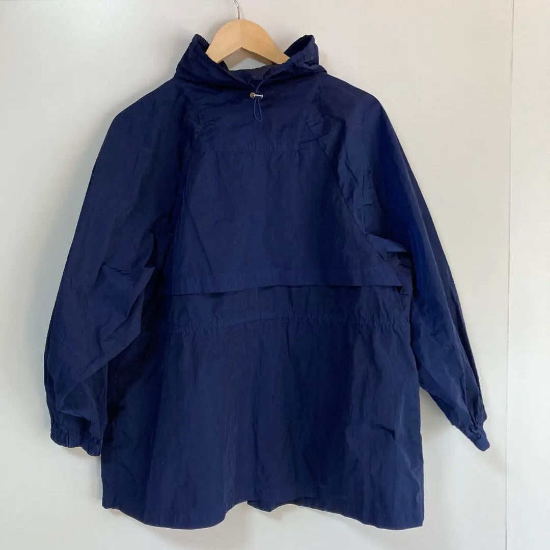 Untitled Navy Rainwear Front Zipper