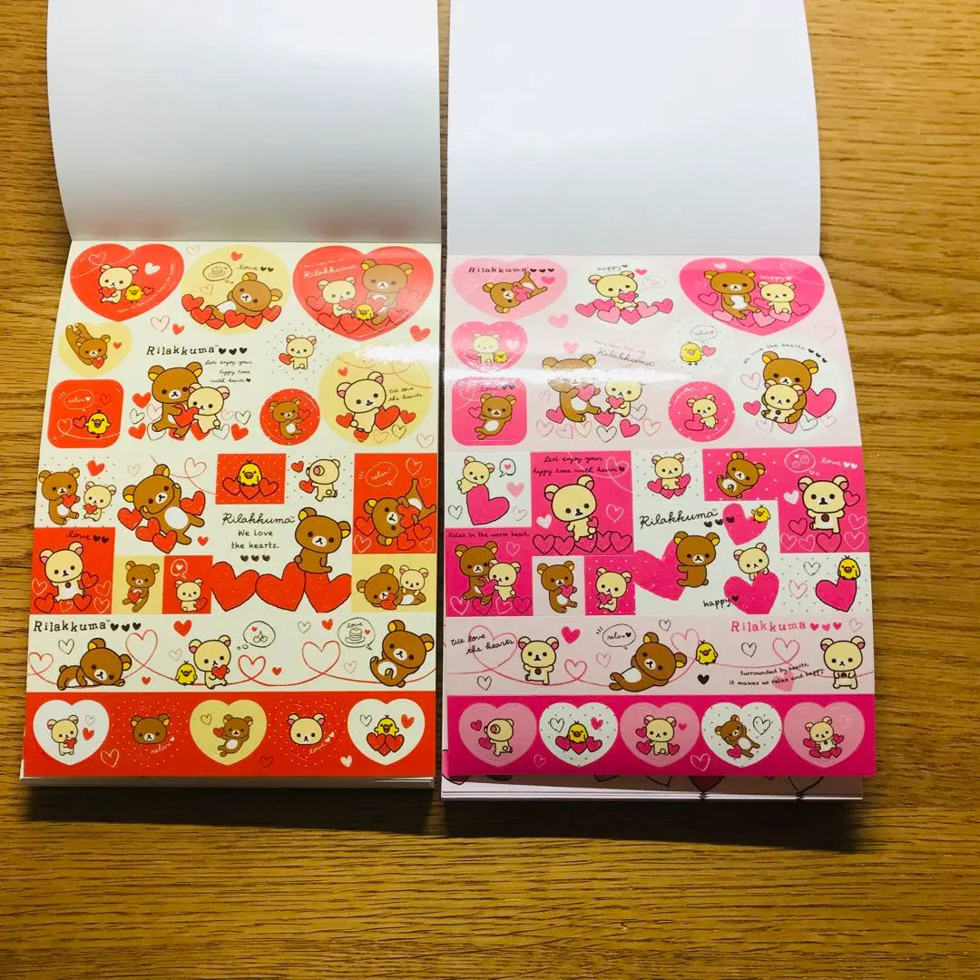 Libretas Rilakkuma 2 - Llenas de corazones | リラックマ メモ帳2冊 ハートがいっぱい