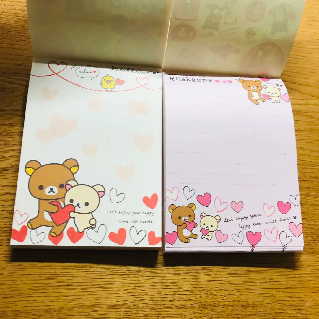 Rilakkuma 2 Notepads - Full of hearts | リラックマ メモ帳2冊　ハートがいっぱい