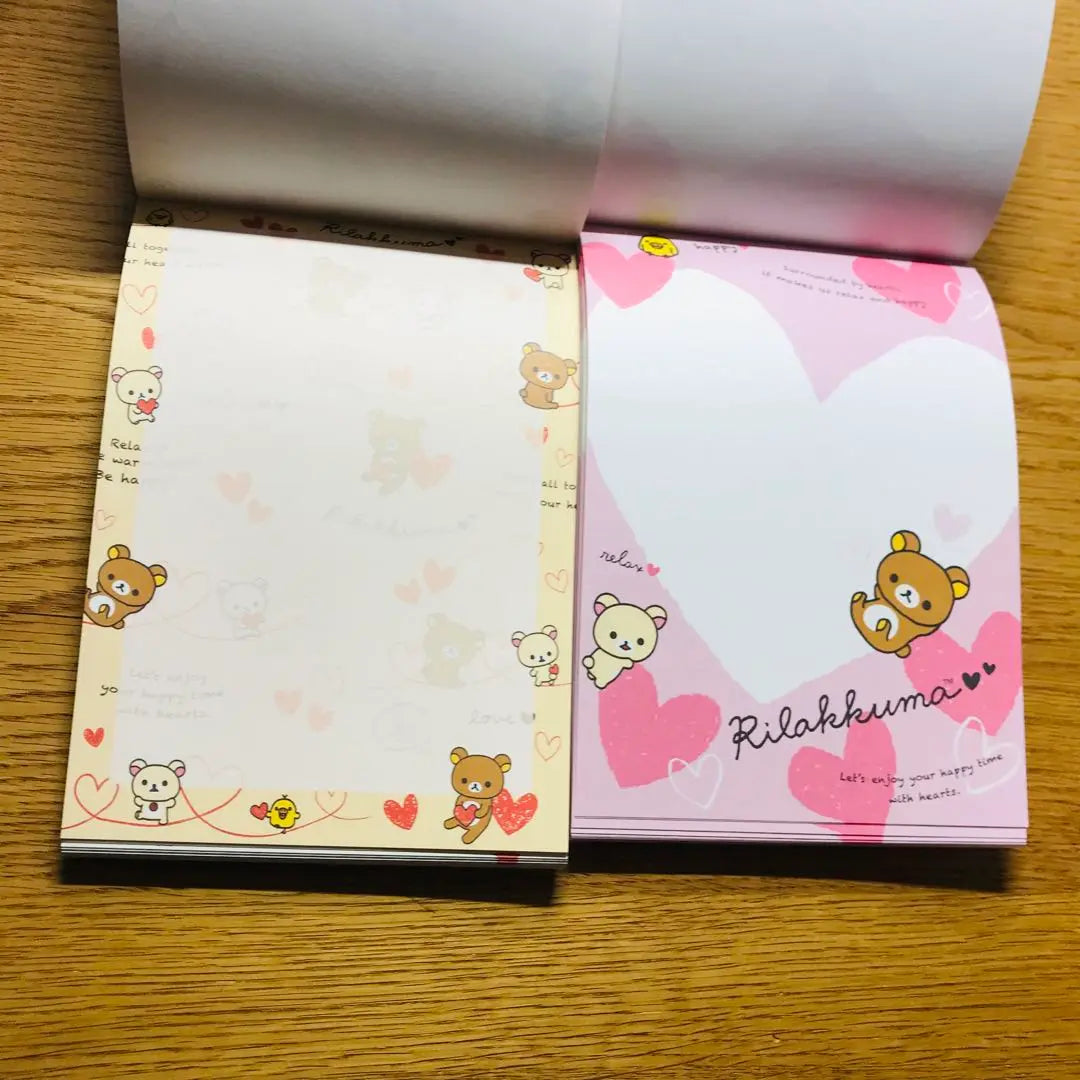 Rilakkuma 2 Notepads - Full of hearts | リラックマ メモ帳2冊　ハートがいっぱい